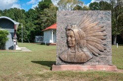 Powhatan Sculpture at the Pamunkey Indian Museum
